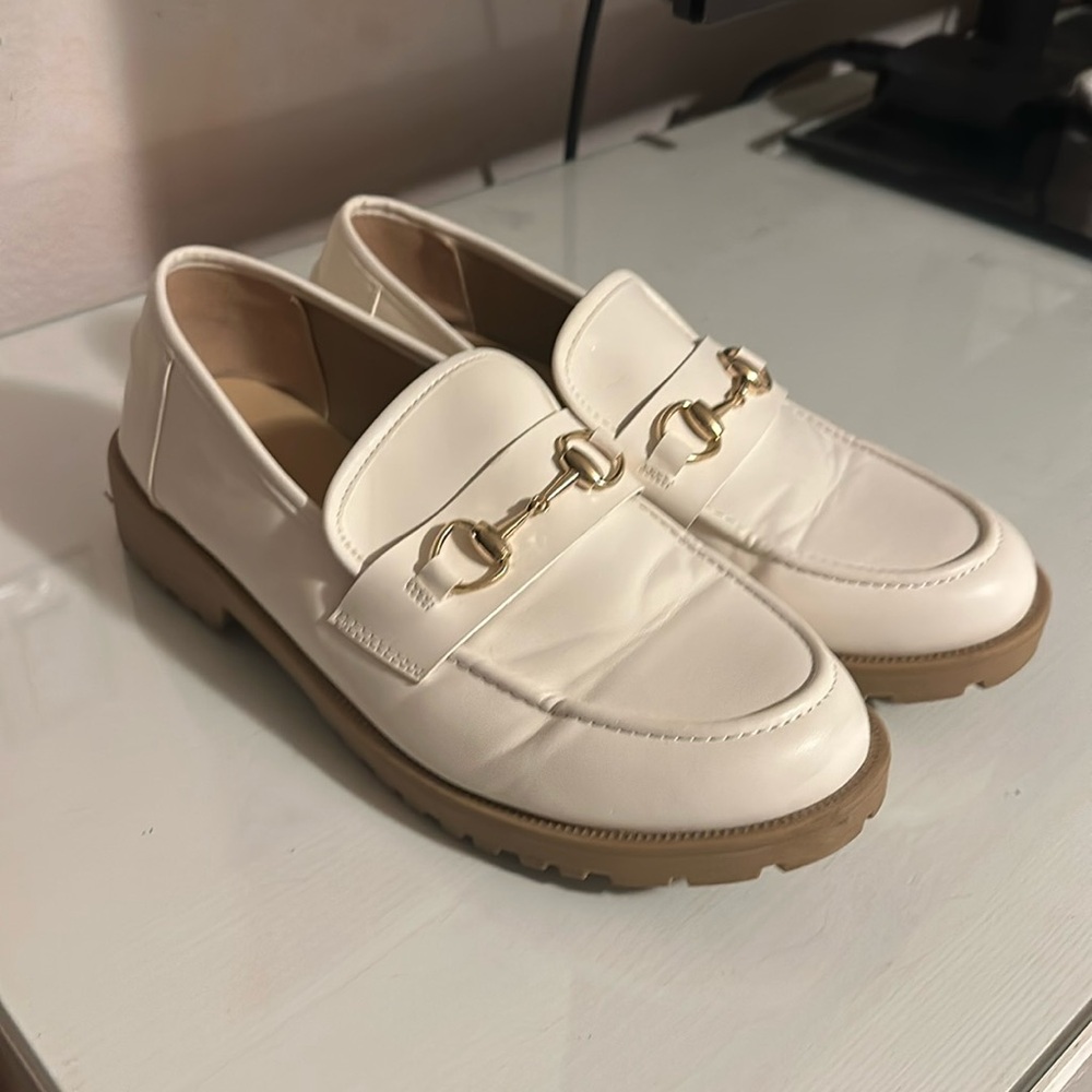 Sincerely Jules white loafers